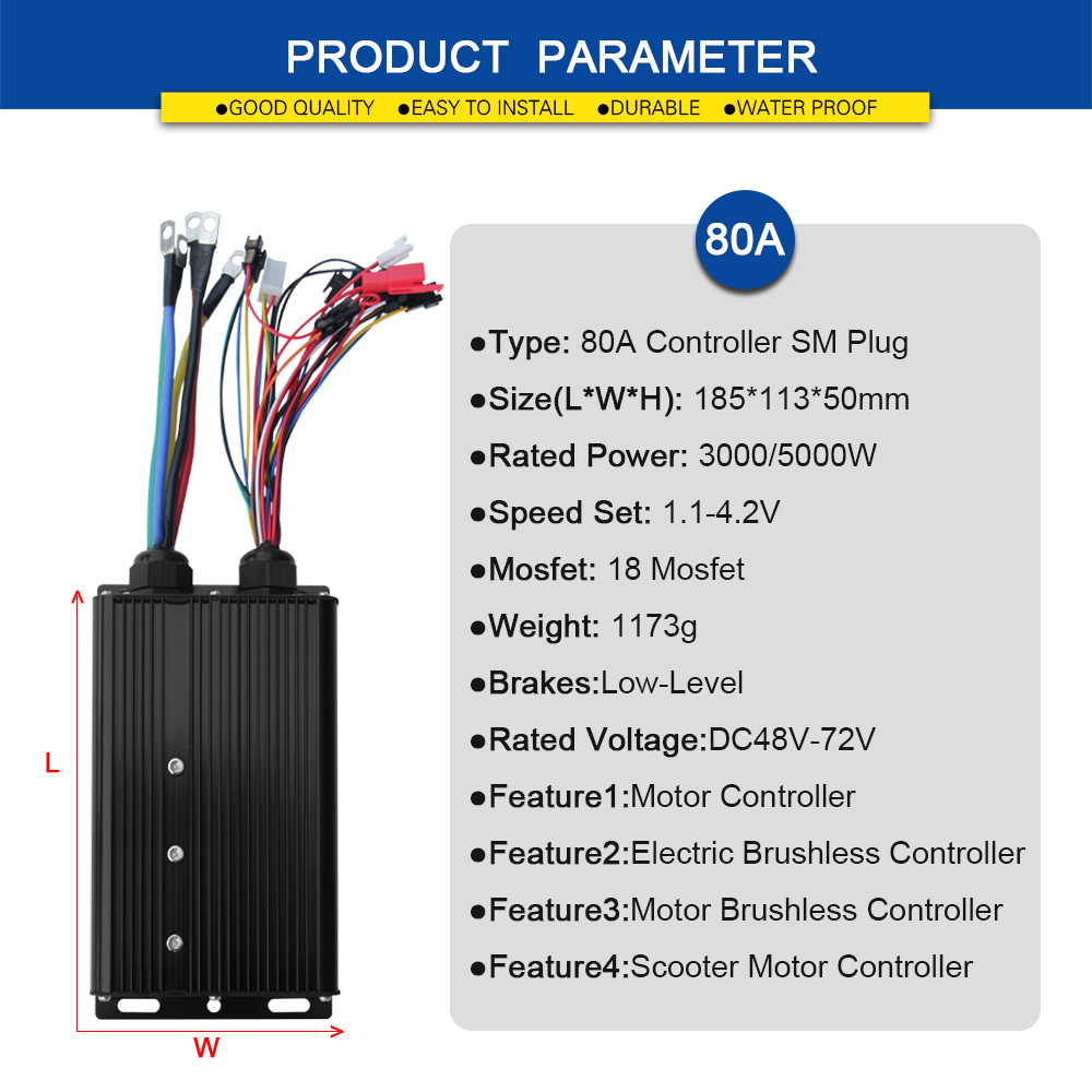 Ebike Sine Wave Controller 48V - Sine Wave Controller 48V 72V 80A recension och pris