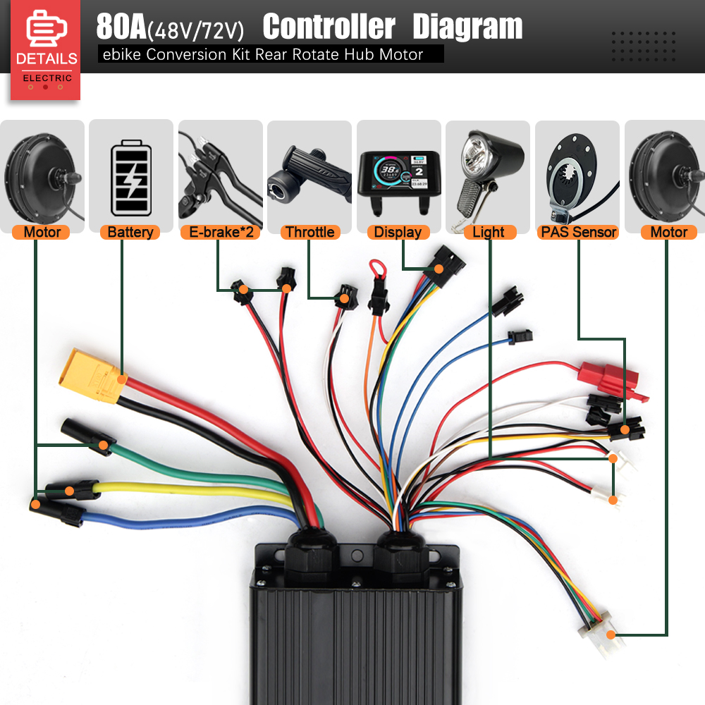 72V 3000W MTX39 E-Bike Convers - 72V 5000W Hub Motor Kit recension och pris