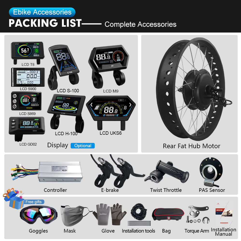 Electric Fat Bike Kit 48V 1500 - 72V 5000W Hub Motor Kit recension och pris